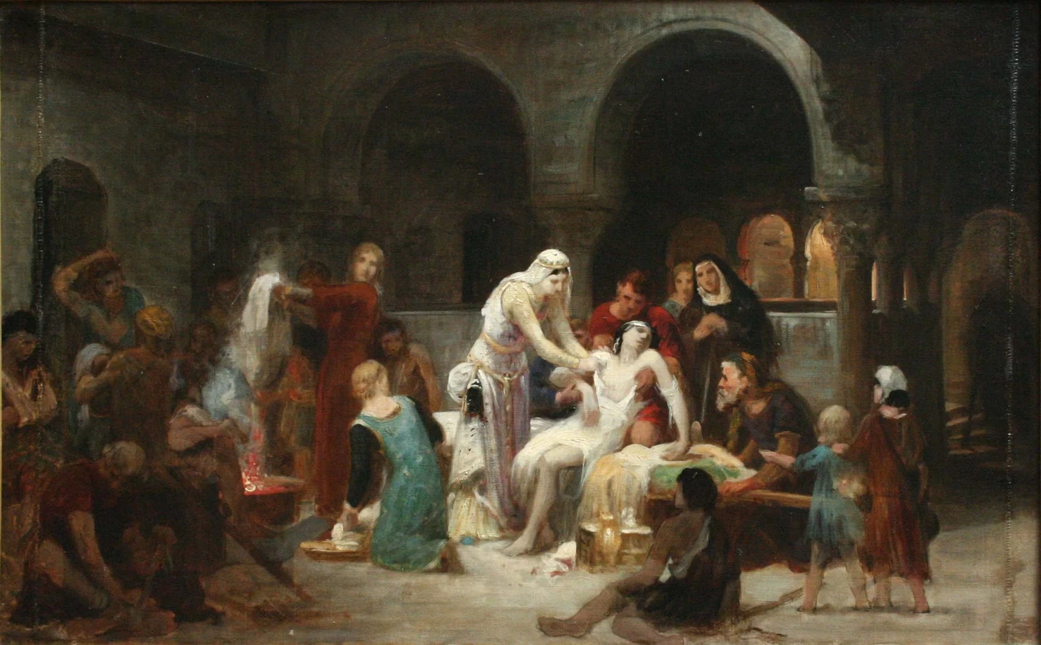 Santa Elisabetta d'Ungheria cura gli ammalati